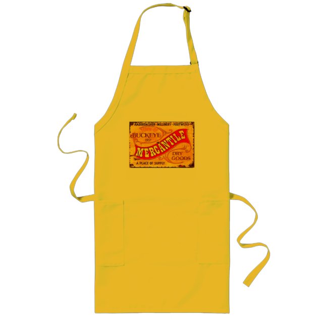 "Gammal Vintage Mercantile" Långt Förkläde (Framsidan)