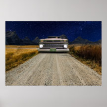 Gammal Vintage Råtta Rod Pickup Lastbil Zombie-för