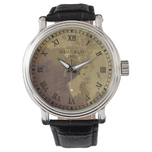 Gammal vintage roman numer uppringd ansikte anpass armbandsur
