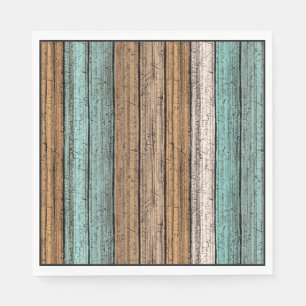 Gammal Vintage Weasted Wooden Planks Mönster Pappersservett