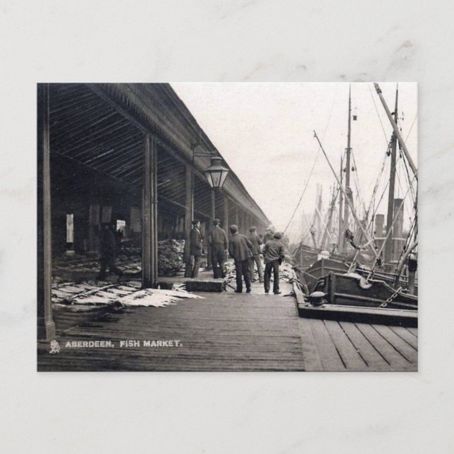 Gammal vykort - Aberdeen, Skottland (Framsida)