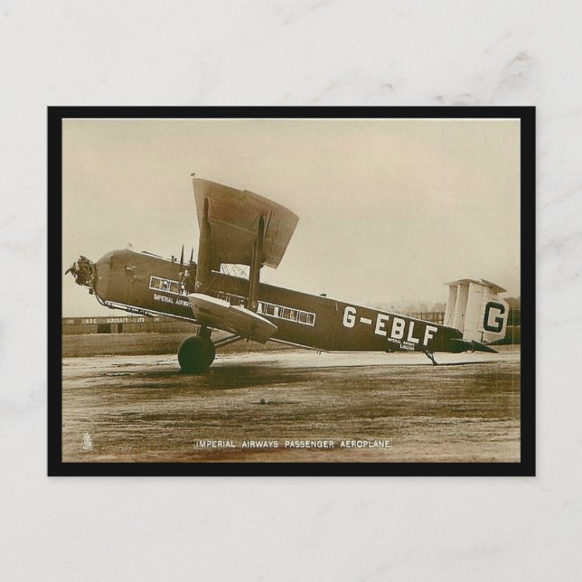 Gammal vykort - Armstrong Whitworth "Argosy" (Framsida)