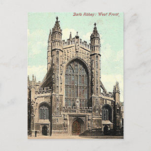 Gammal vykort - Bath Abbey