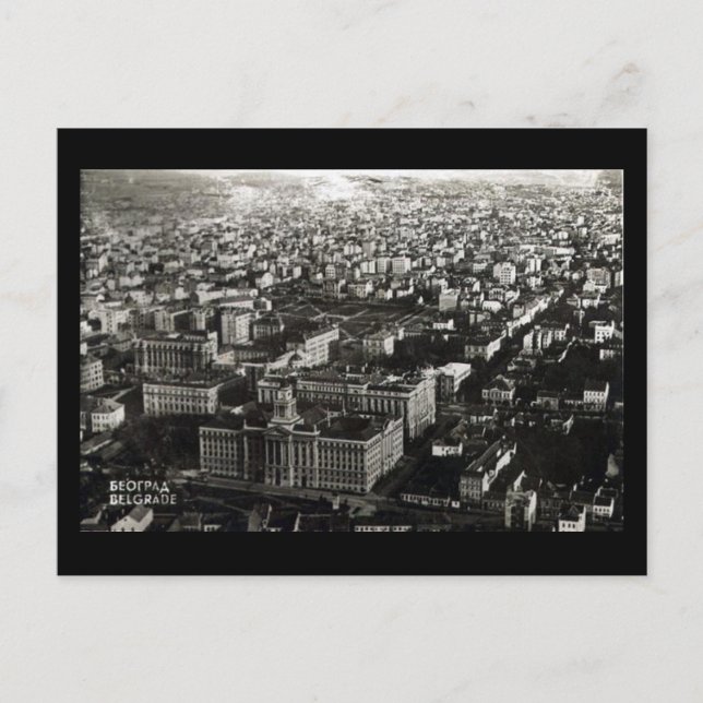 Gammal vykort - Belgrad (Framsida)