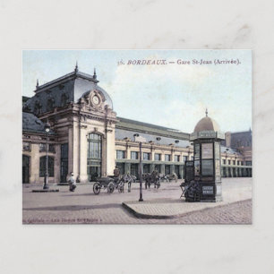 Gammal vykort - Bordeaux, frankrike