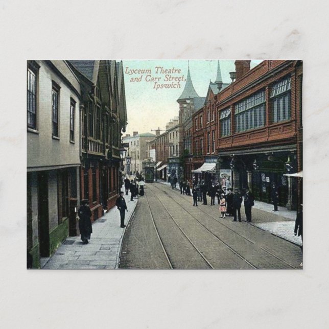Gammal vykort - Carr St, Ipswich, Suffolk (Framsida)