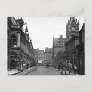 Gammal vykort - Centralstationen, Sunderland