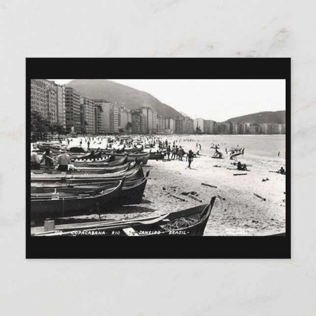 Gammal vykort - Copacabana, Rio de Janeiro (Framsida)