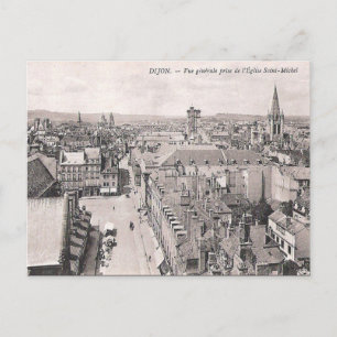 Gammal vykort - Dijon, Côte-d'Or, Frankrike.