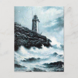 Gammal vykort - Falmouth, Cornwall