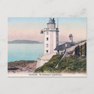 Gammal vykort - Falmouth, Cornwall
