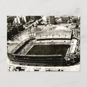 Gammal vykort - Fotbollsstadion, Sevilla, Spanien