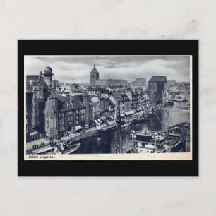 Gammal vykort, Gdansk/Danzig - Langebrucke Vykort