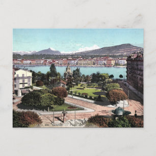 Gammal vykort - Geneva, Schweitz