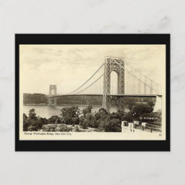 Gammal vykort, George Washington Bridge, New York Vykort