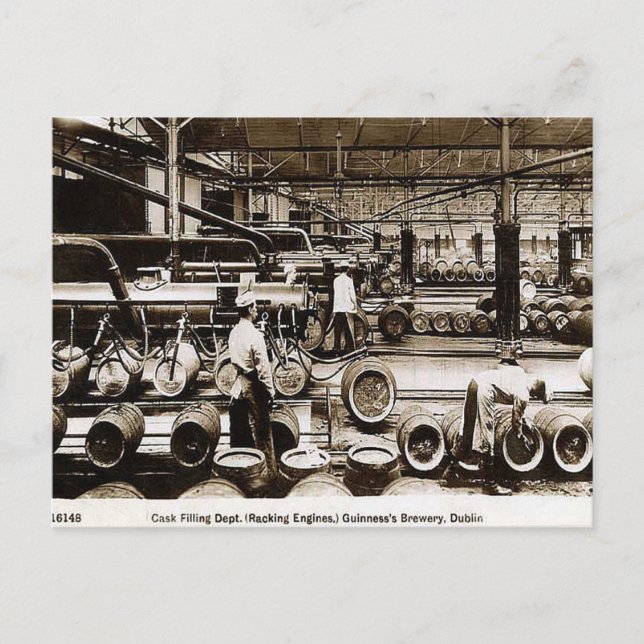 Gammal vykort - Guinness bryggeri, Dublin (Framsida)