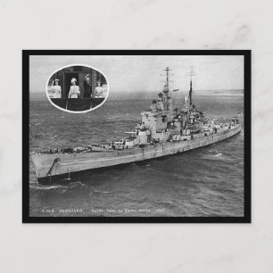 Gammal vykort - HMS Vanguard
