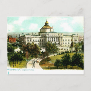 Gammal vykort - Library of Congress, Washington, D