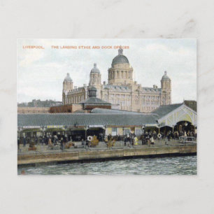 Gammal vykort - Liverpool