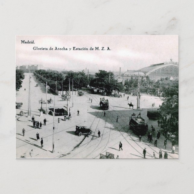 Gammal vykort - Madrid, Spanien (Framsida)