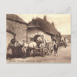 Gammal vykort - Maiden Newton, Dorset