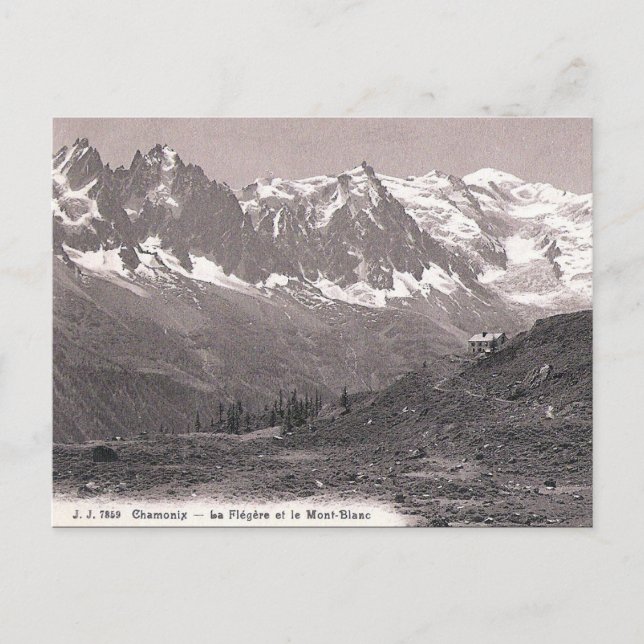 Gammal vykort - Mont Blanc, Haute Savoie (Framsida)