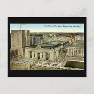 Gammal vykort, New York City, Grand Central Statio Vykort