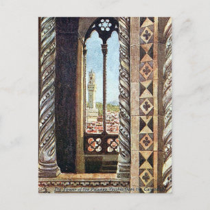 Gammal vykort - Palazzo Vecchio, Florens