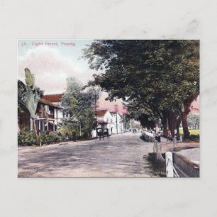 Gammal vykort - Penang, Malaysia