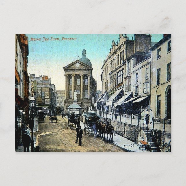 Gammal vykort - Penzance, Cornwall (Framsida)