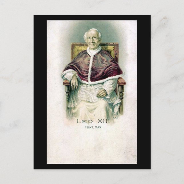Gammal vykort - Pope Leo XIII (Framsida)