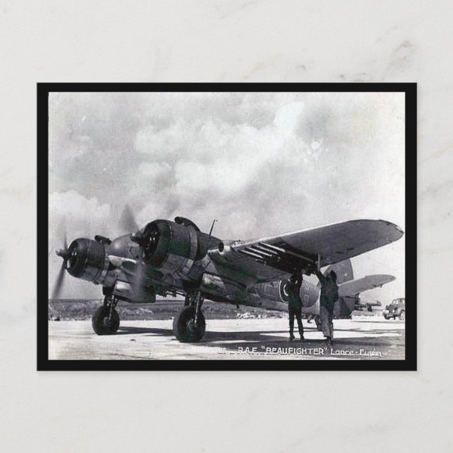 Gammal vykort - RAF Bristol "Beaufighter" (Framsida)