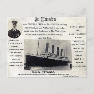 Gammal vykort - RMS "Titanic"