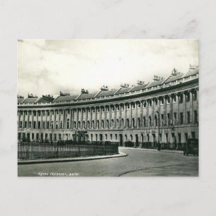 Gammal vykort - Royal Crescent, Bath, Somerset