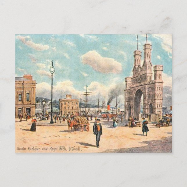 Gammal vykort - royalbåge, Dundee, Skottland (Framsida)