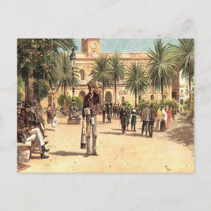 Gammal vykort - Sevilla, Spanien