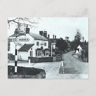 Gammal vykort - Snitterfield, Warwickshire