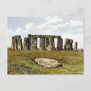 Gammal vykort - Stonehenge, Wiltshire