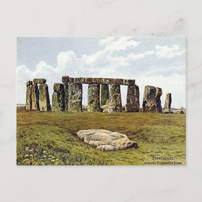 Gammal vykort - Stonehenge, Wiltshire (Framsida)