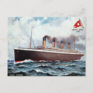 Gammal vykort - T S S Titanic