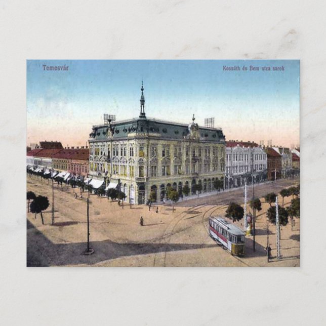 Gammal vykort - Timișoara, Rumänien (Framsida)