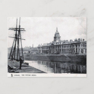 Gammal vykort - Tullhuset, Dublin