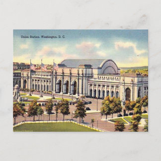 Gammal vykort - Union Station, Washington, DC
