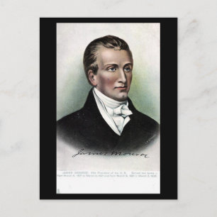 Gammal vykort - USA:s president James Monroe