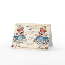 Gammala antika hälsningar för vintageglad påskwish