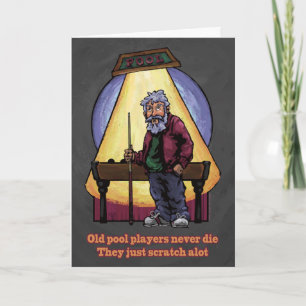 Gammala bassängspelare kort