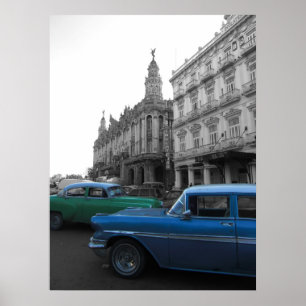 Gammala bilar i Havana Poster