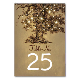 Gammala Bordsnummer i Träd Bröllop