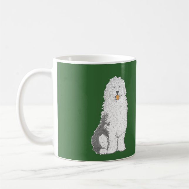 Gammala engelska fårhundmuggar och åtskilliga kaffemugg (Vänster)