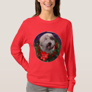 Gammala engelska Sheepdogjulgåvor T-shirt